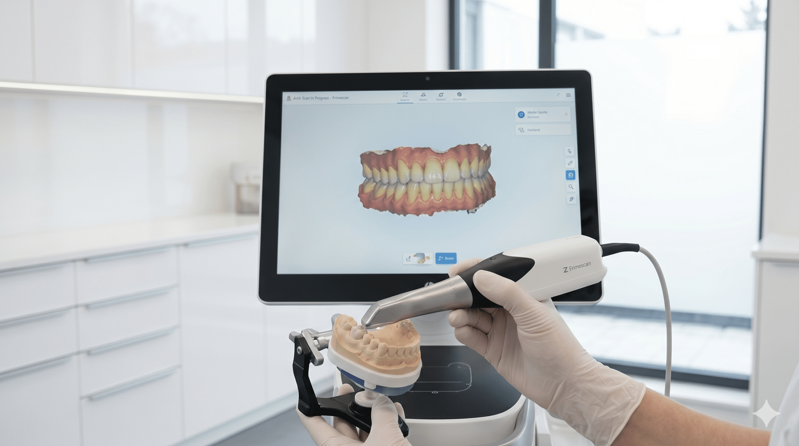 Intraoral scanner for implant treatment planning